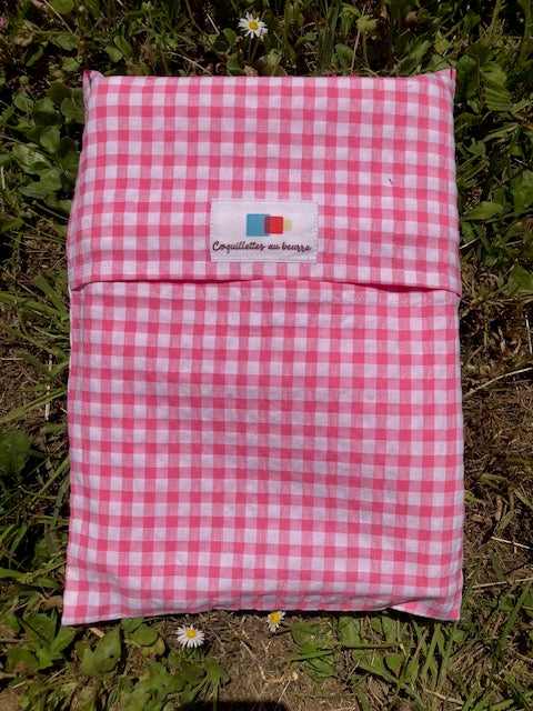Sac de couchage Vichy rose